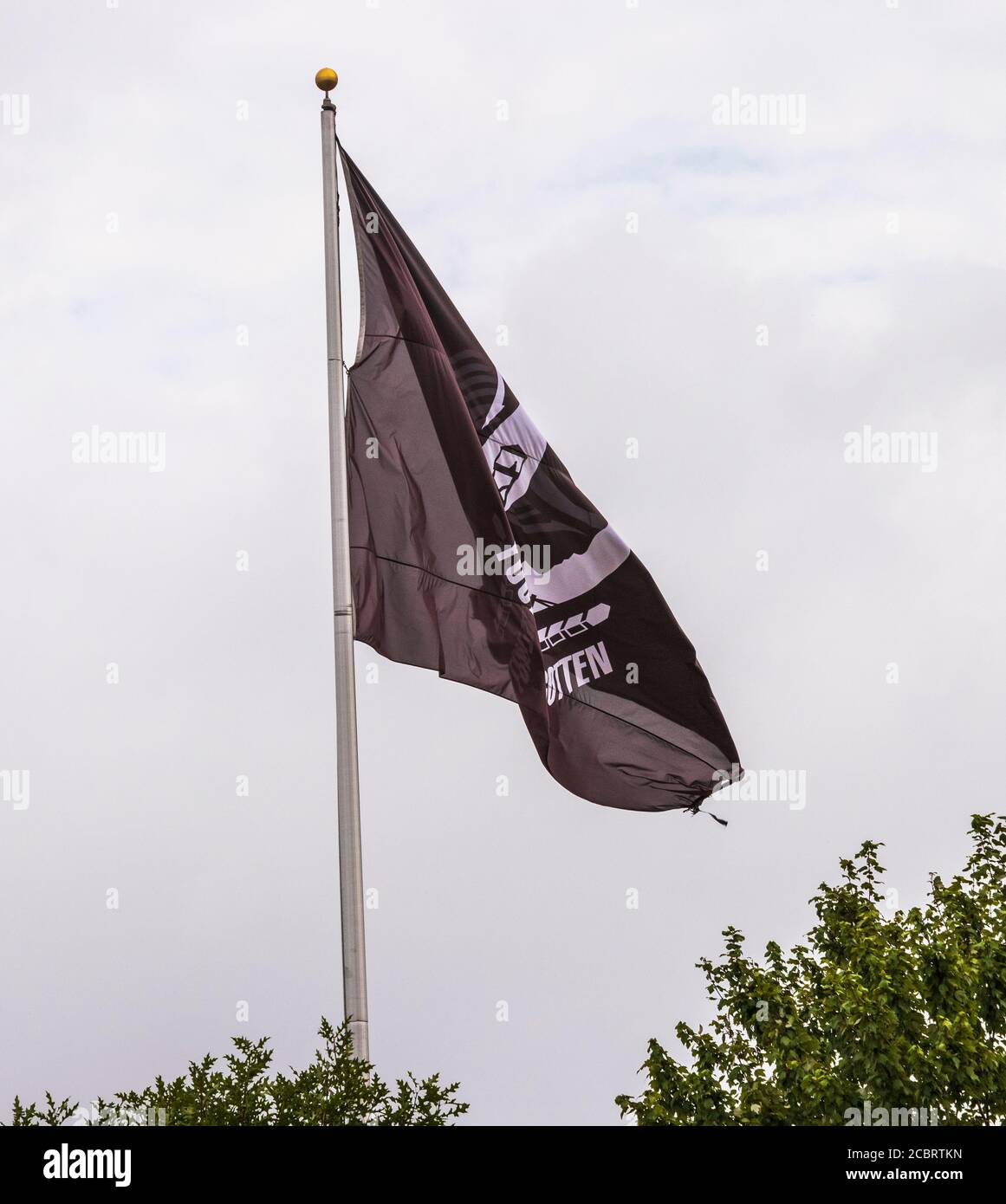 Bandiera commemorativa degli Stati Uniti Missing in Action (mia-POW) al Veterans Memorial Park di Conroe, Texas Foto Stock