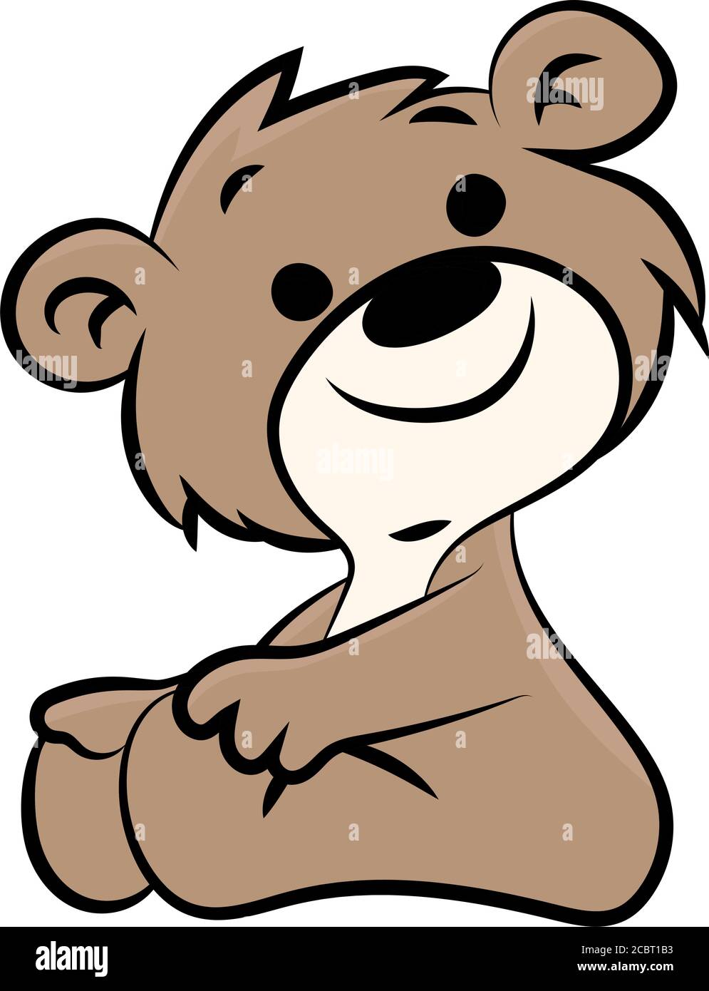 Cartoon teddy orso illustrazione vettoriale per i bambini Illustrazione Vettoriale