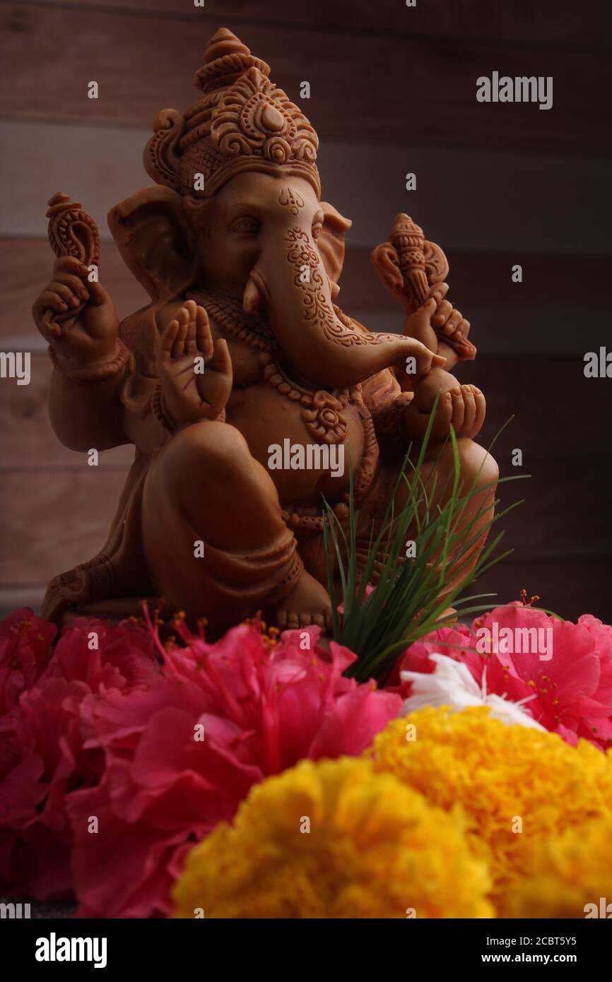 Lord Ganesha Idol, festival di Ganesh Foto Stock