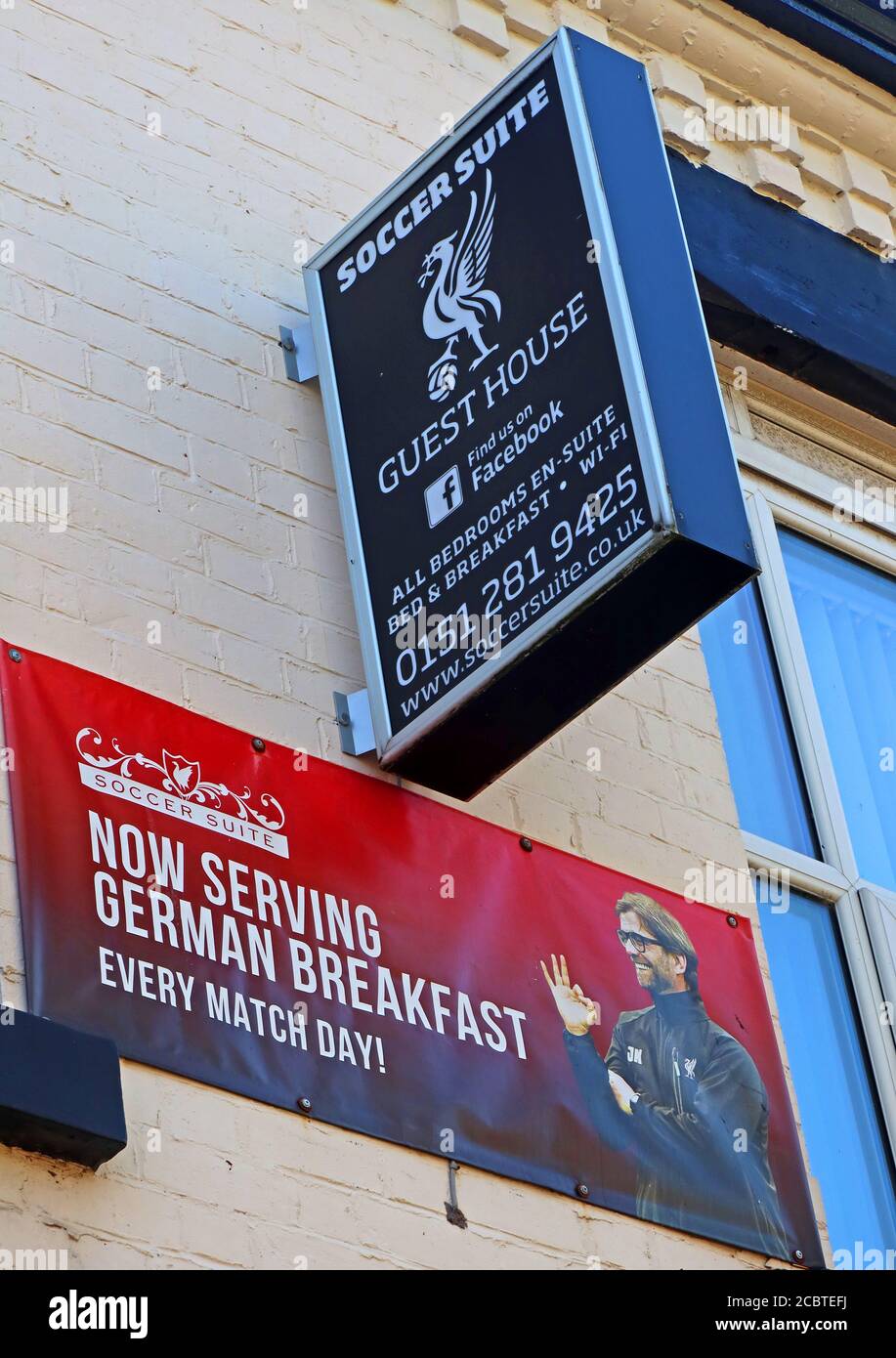 Soccer Suite B&B, LFC, Liverpool Football Club, Anfield, Premier League, Merseyside, North West England, UK, L4 2UZ Foto Stock