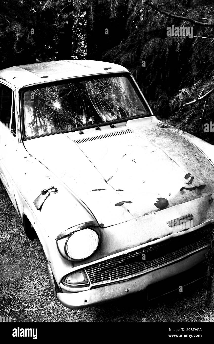 Il mondo Wizarding di Harry Potter in Universal Studios Japan.Weasley Car Harry Potter.Harry Potter Wizards Unite. Foto Stock