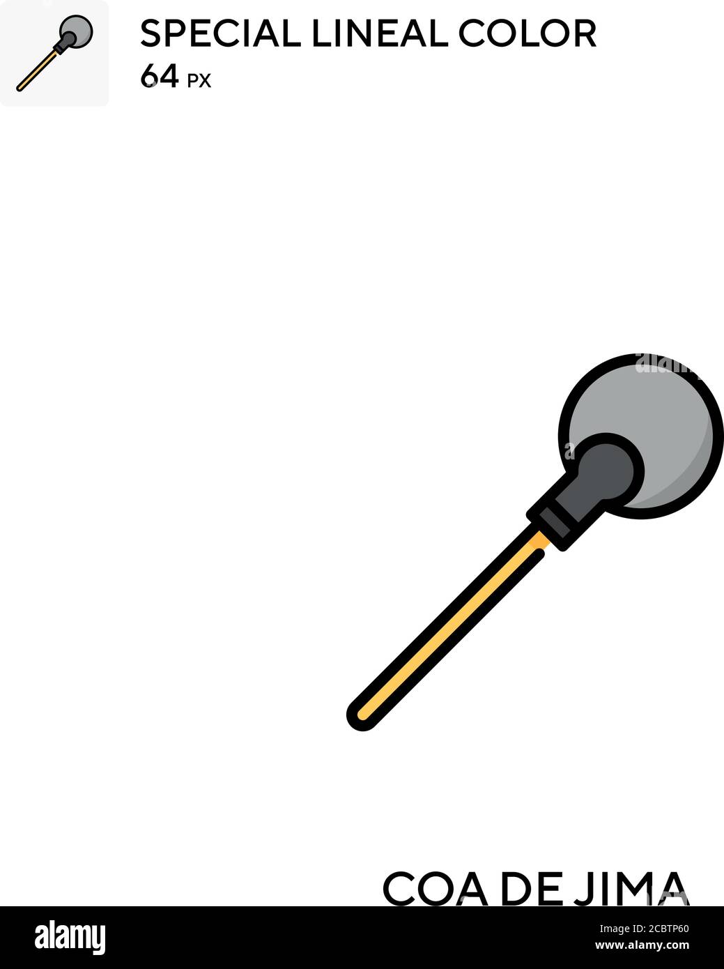COA de jima icona vettore colore lineare speciale. Icone COA de jima per il vostro progetto aziendale Illustrazione Vettoriale
