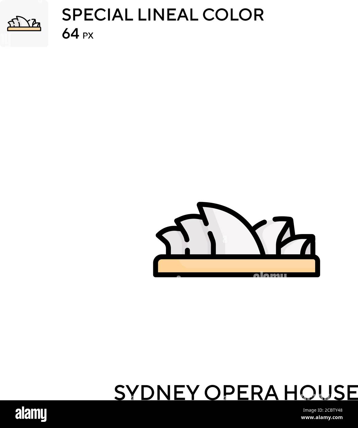 Teatro dell'Opera di Sydney icona vettoriale a colori speciali. Icone del teatro lirico di Sydney per il vostro progetto aziendale Illustrazione Vettoriale