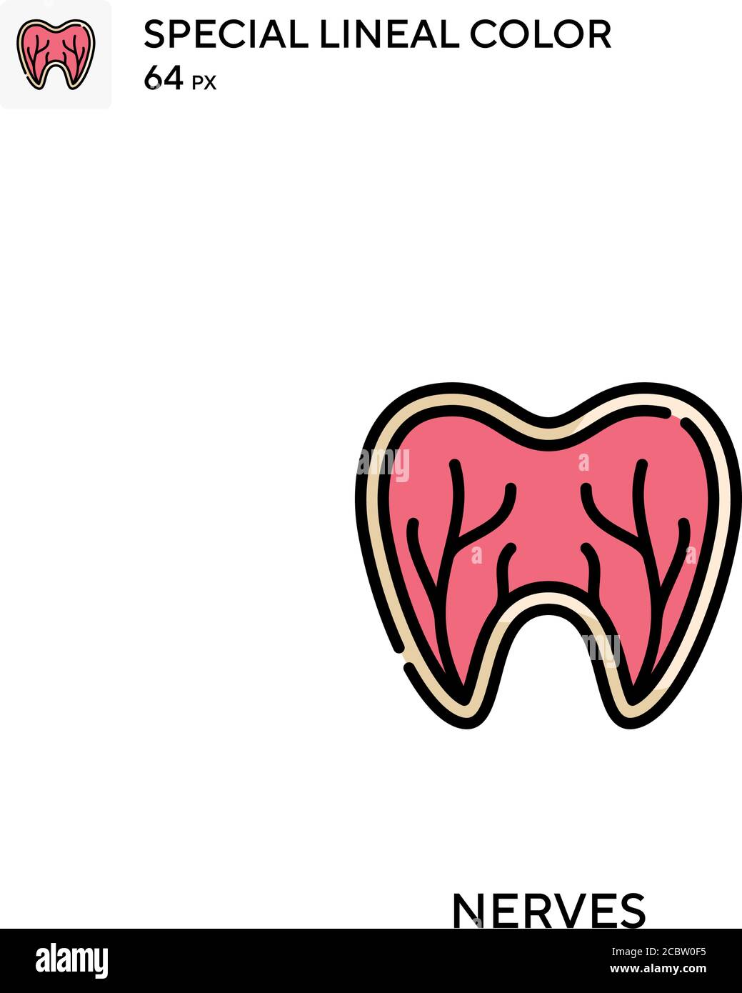 Nervi icona vettore colore lineare speciale. Icone Nerves per il vostro progetto di business Illustrazione Vettoriale