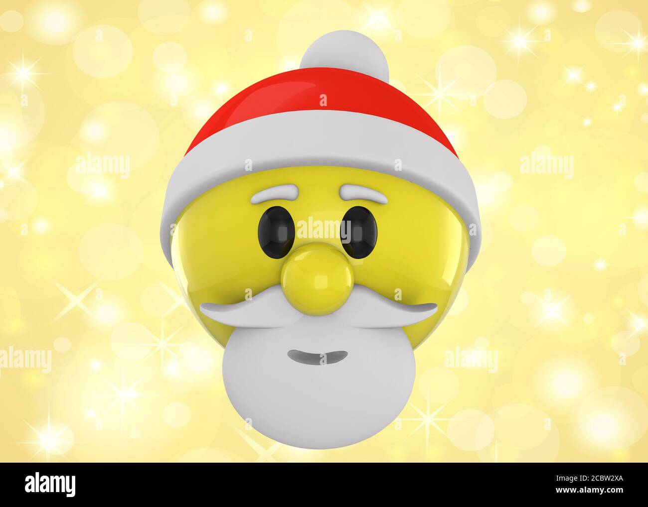 Santa Claus Emoticon - 3D Foto Stock