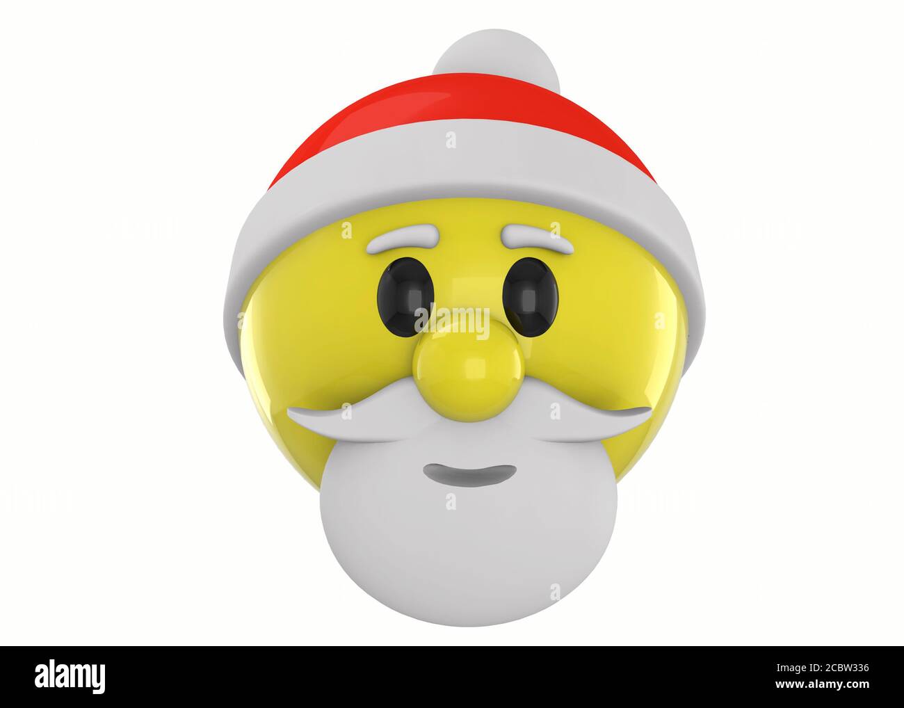 Santa Claus Emoticon - 3D Foto Stock
