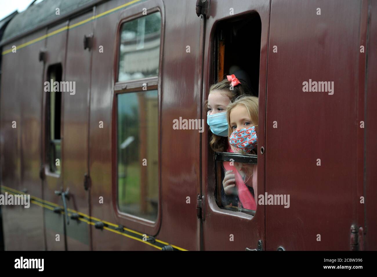 La ferrovia a vapore di Gloucestershire Warwickshire è in funzione questo fine settimana dai primi treni dall'inizio del blocco. Foto Stock