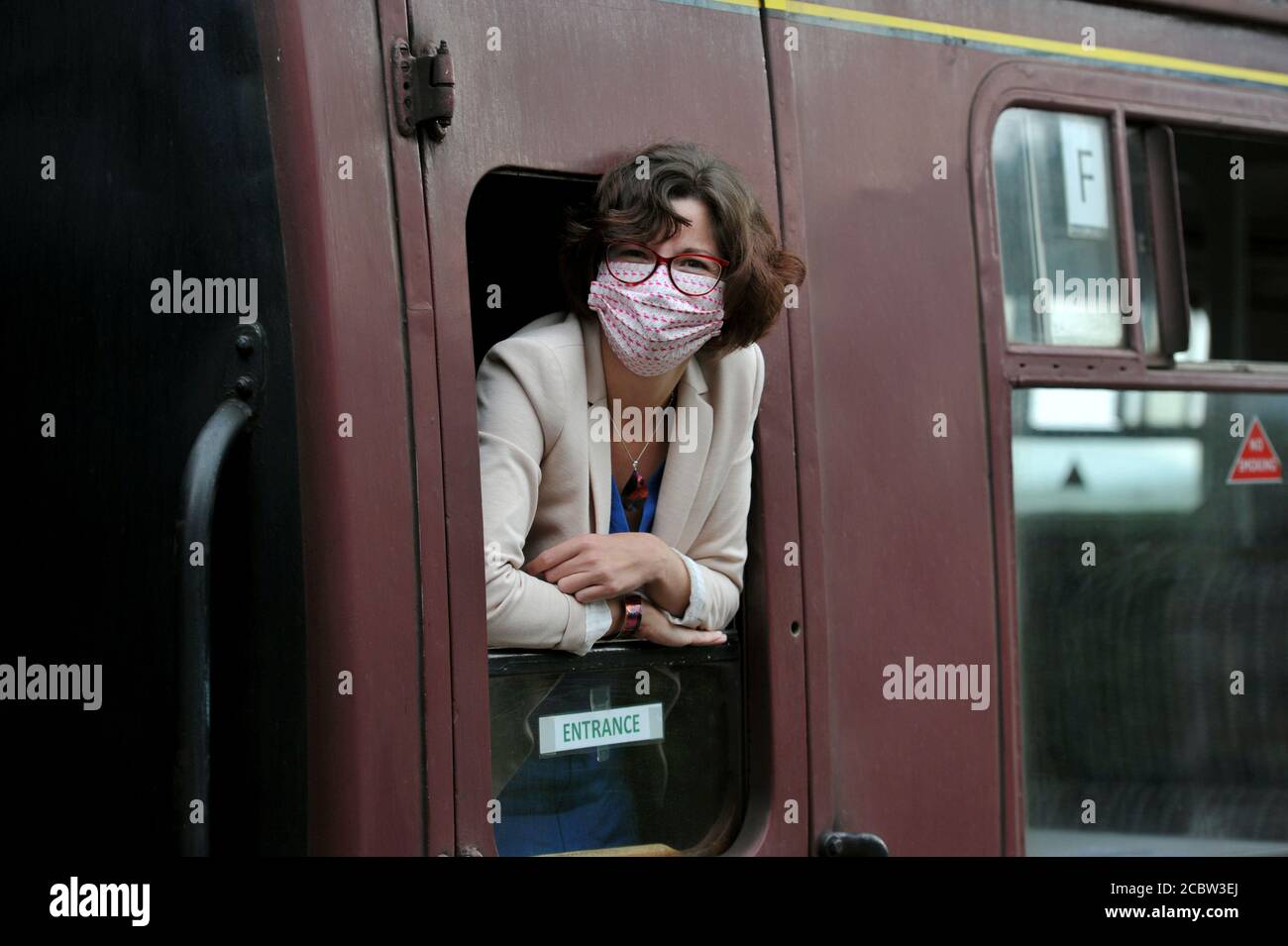La ferrovia a vapore di Gloucestershire Warwickshire è in funzione questo fine settimana dai primi treni dall'inizio del blocco. Foto Stock