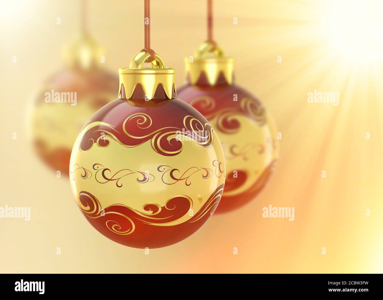 Palla di Natale - 3D Foto Stock