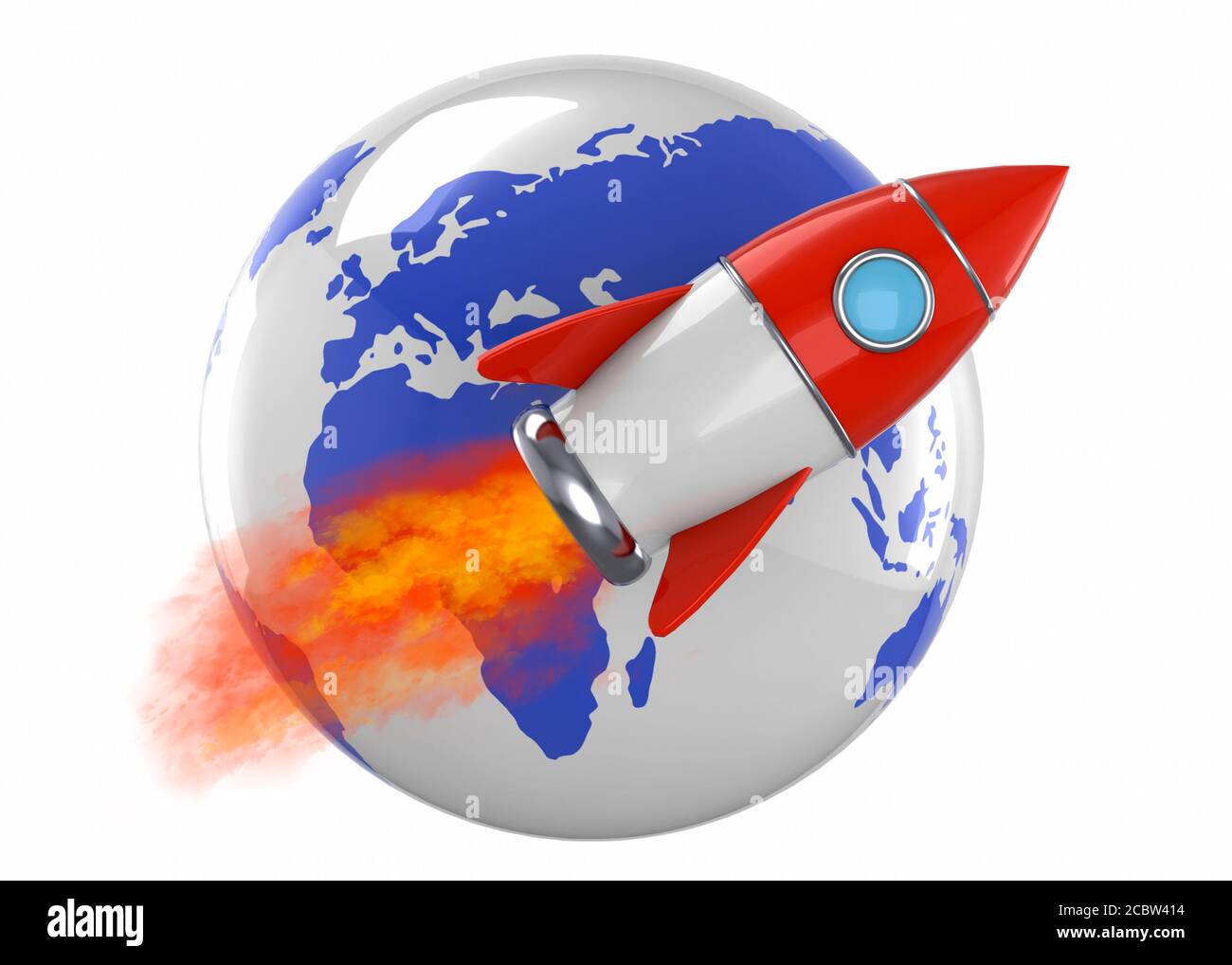 Spazio Rocket nello spazio - 3D Foto Stock
