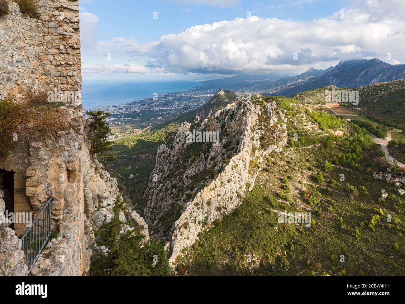Kyrenia, Girne, Burgfestung; St. Hilarion, Türkische Republik Nordzypern Foto Stock