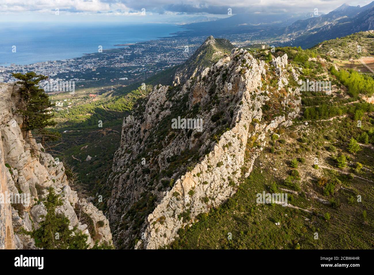 Kyrenia, Girne, Burgfestung; St. Hilarion, Tuerkische Republik Nordzypern Foto Stock