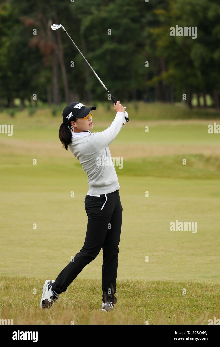 USA's Jennifer Song il secondo durante il quarto giorno dell'Aberdeen Standard Investments Ladies Scottish Open al Renaissance Club, North Berwick. Foto Stock