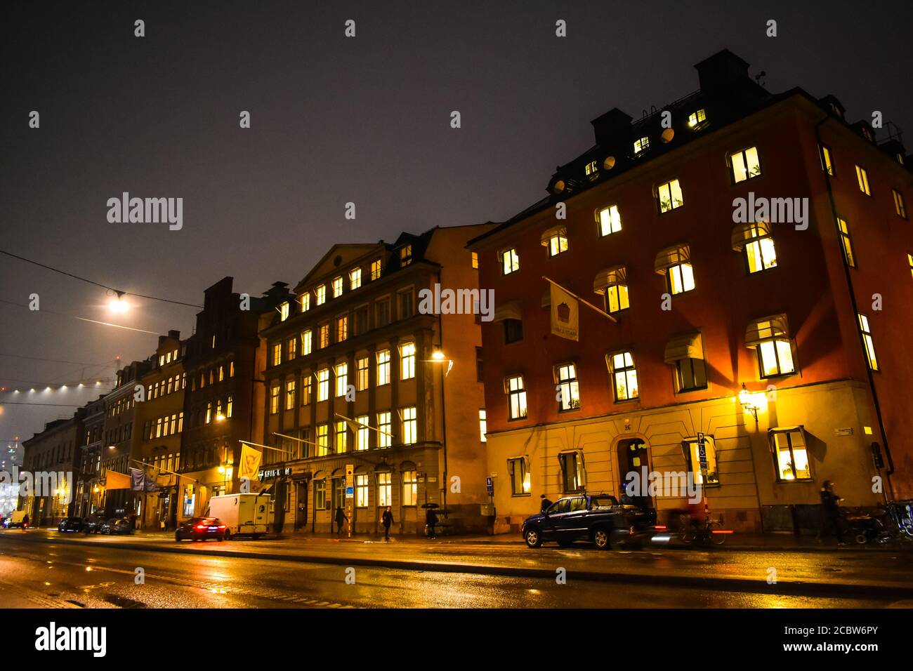 Gamla Stan di notte Foto Stock