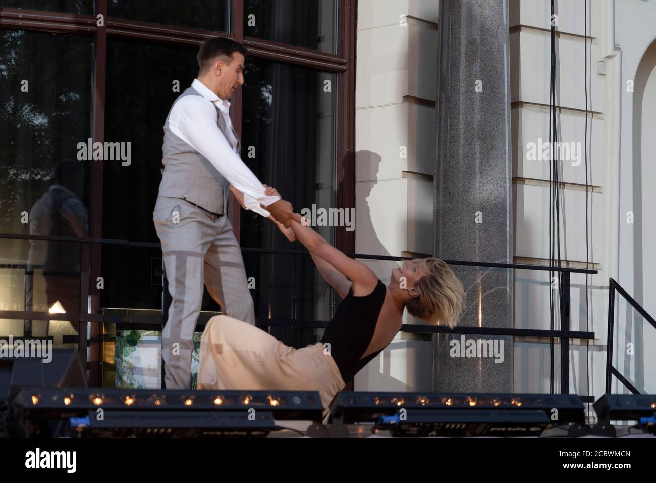 Warszawa, Polonia. 15 agosto 2020. Concerto in occasione del centenario della Battaglia di Varsavia. (Foto di Beata Siewicz/Pacific Press) Credit: Pacific Press Media Production Corp./Alamy Live News Foto Stock