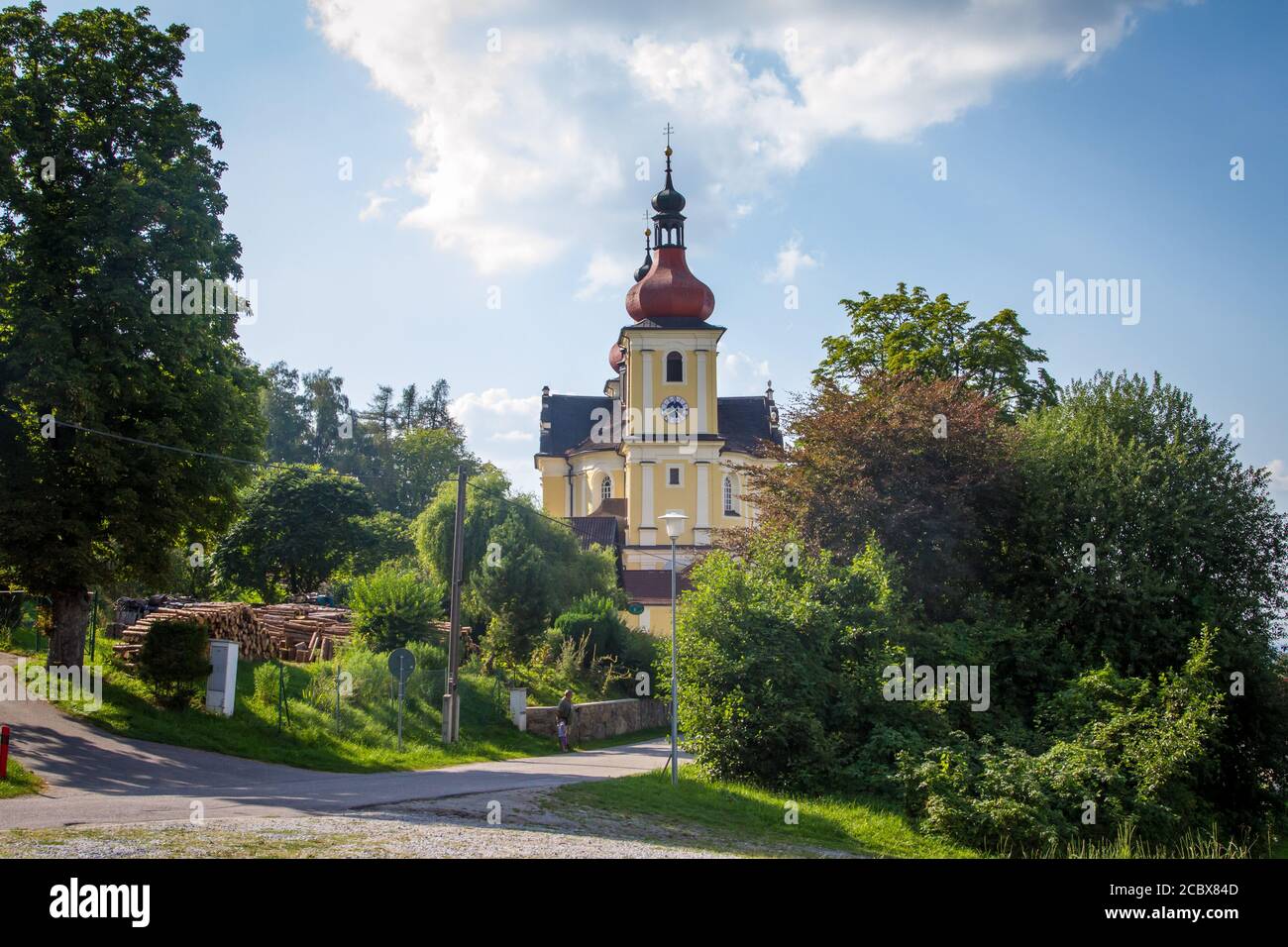 Chiesa di nostra Signora del buon Consiglio, Dobra Voda, Repubblica Ceca Foto Stock