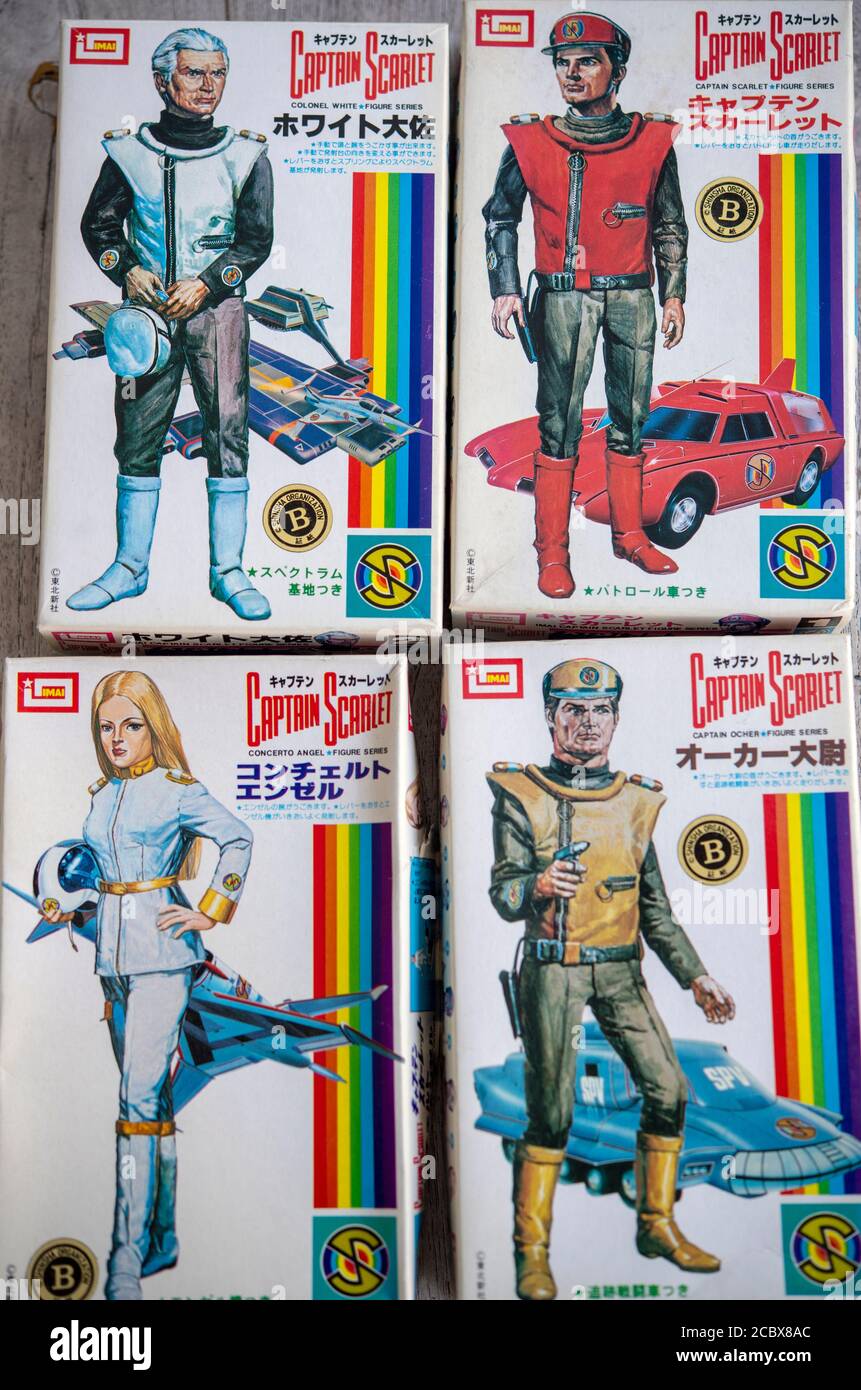 Selezione di kit di personaggi Imai da Gerry Anderson's. Serie TV per bambini Captain Scarlet Foto Stock