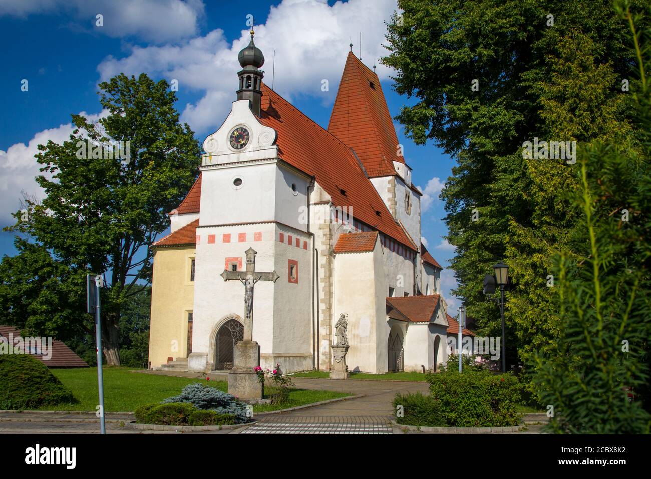 Chiesa di San Nicola a Horni Stropnice, Repubblica Ceca Foto Stock