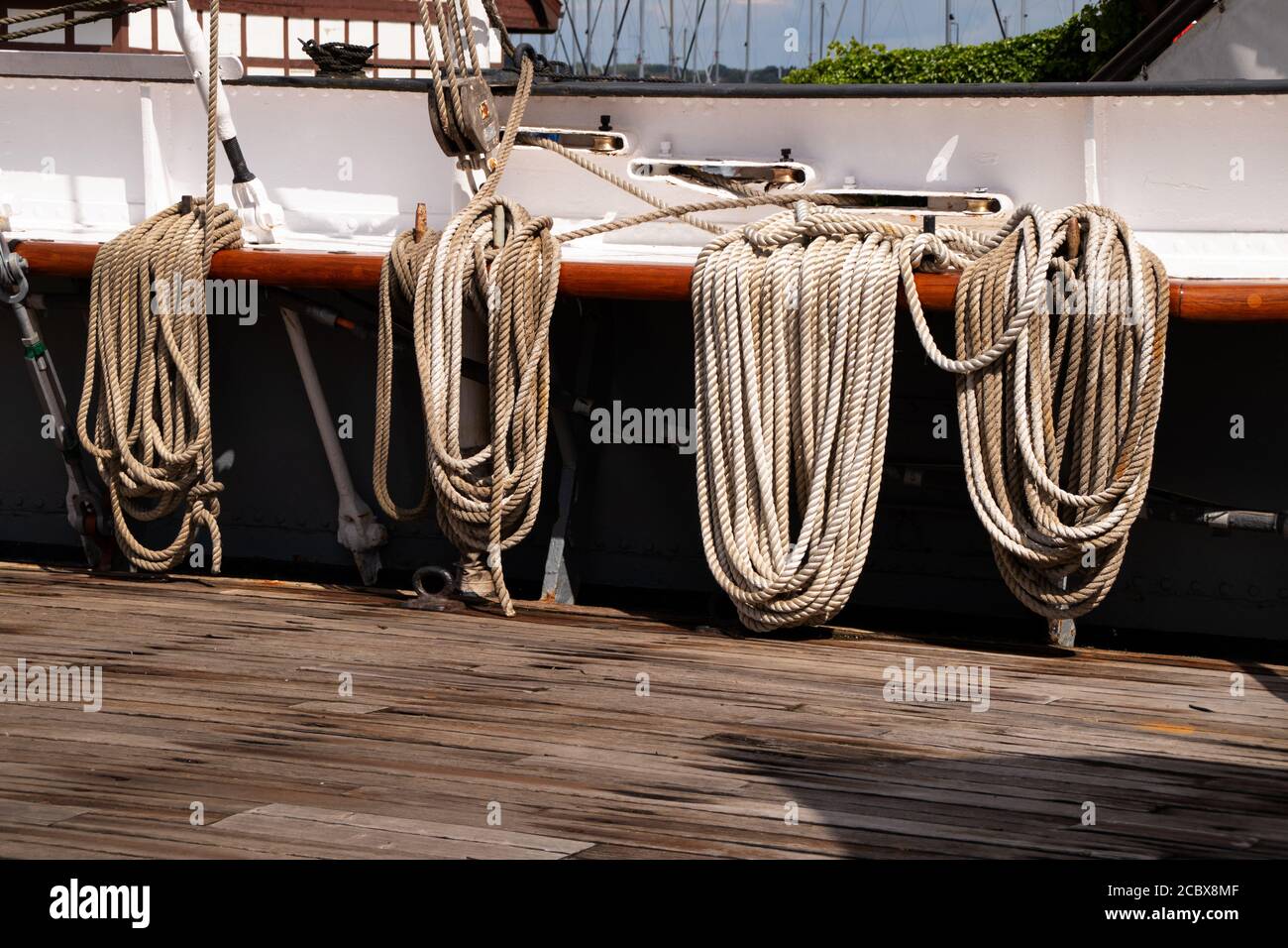 Il ponte del Gorch Fock uno Foto Stock