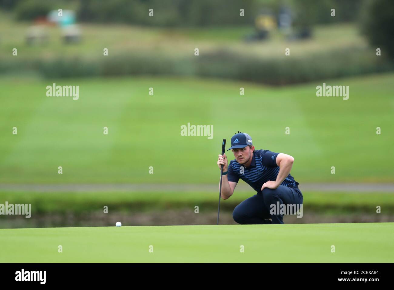 Connor Syme della Scozia il 12° giorno durante il quarto giorno del Celtic Classic al Celtic Manor Resort. Foto Stock