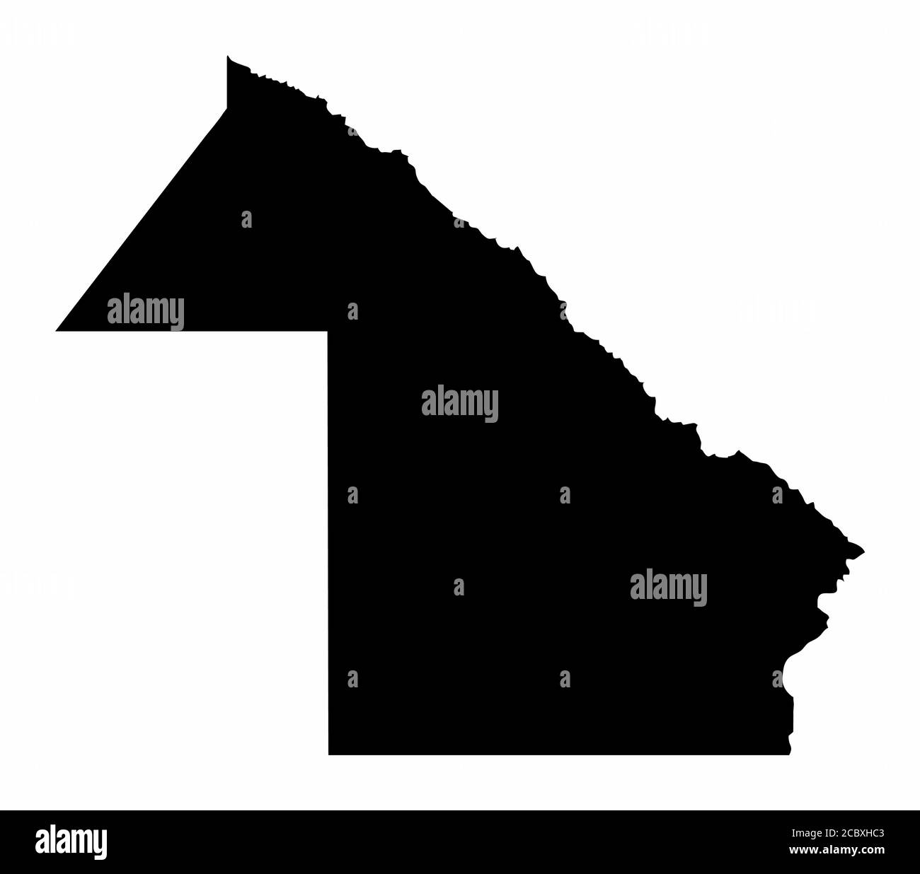 Mappa della provincia di Chaco Illustrazione Vettoriale