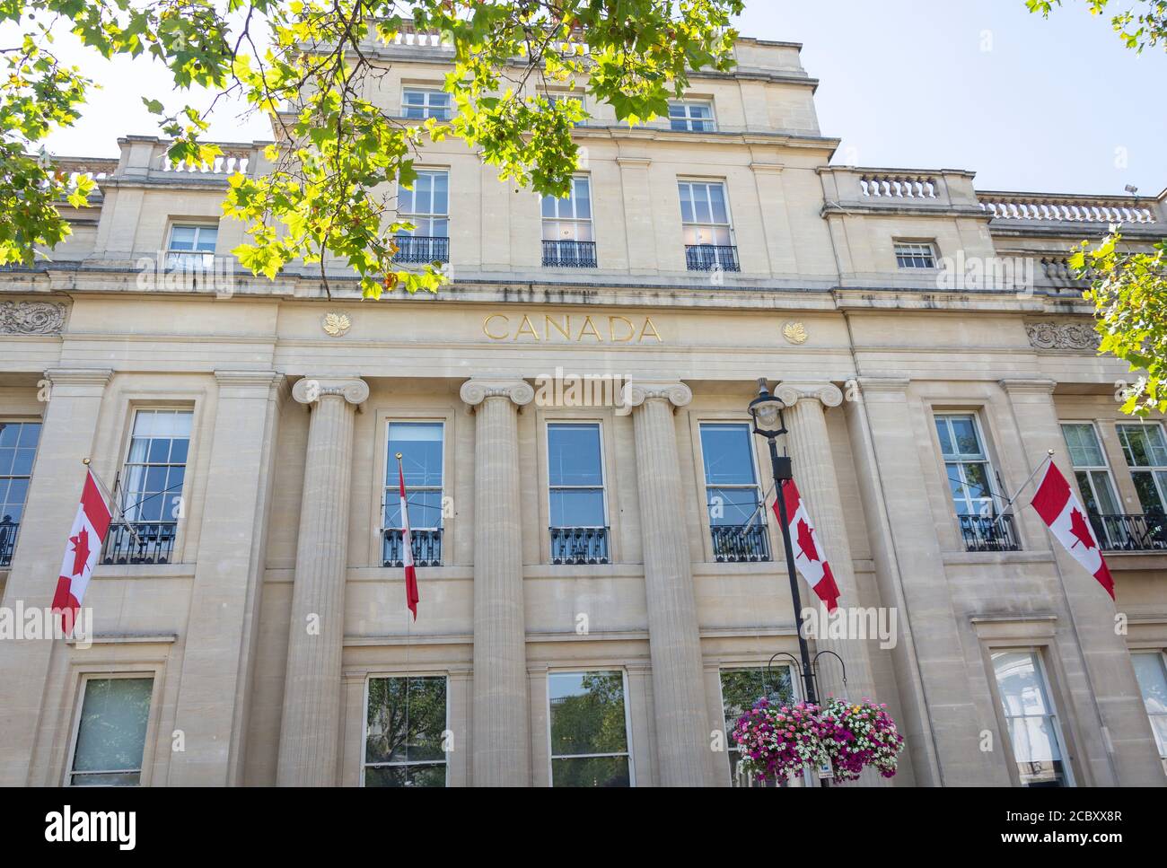 Canadian High Commission, Canada House, Trafalgar Square, City of Westminster, Greater London, England, Regno Unito Foto Stock