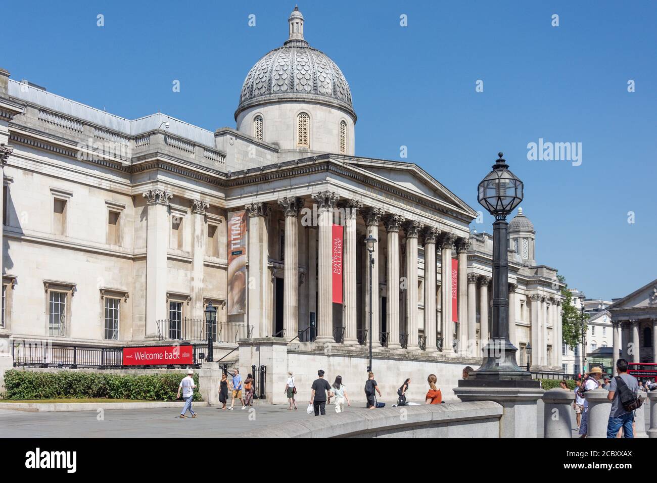 The National Gallery, Trafalgar Square, City of Westminster, Greater London, England, United Kingdom Foto Stock
