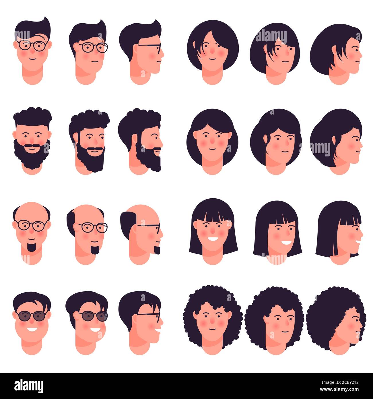 Icona avatar isolata su bianco Illustrazione Vettoriale