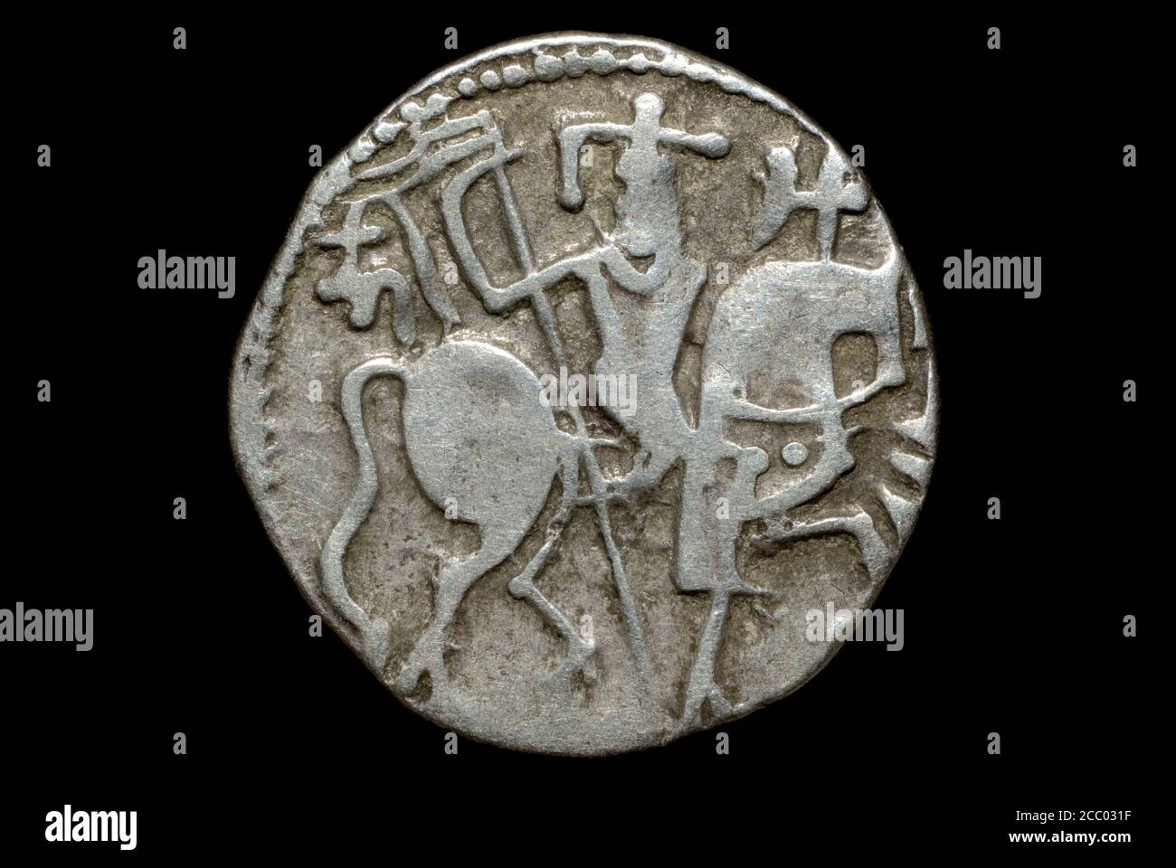 Moneta dei Re Shahi di Kabul e Gandhara Foto Stock