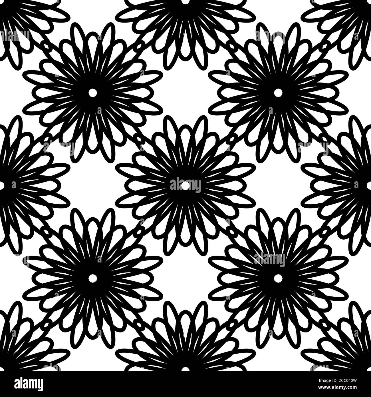 Motivi decorativi del fiore circolare Illustrazione Vettoriale