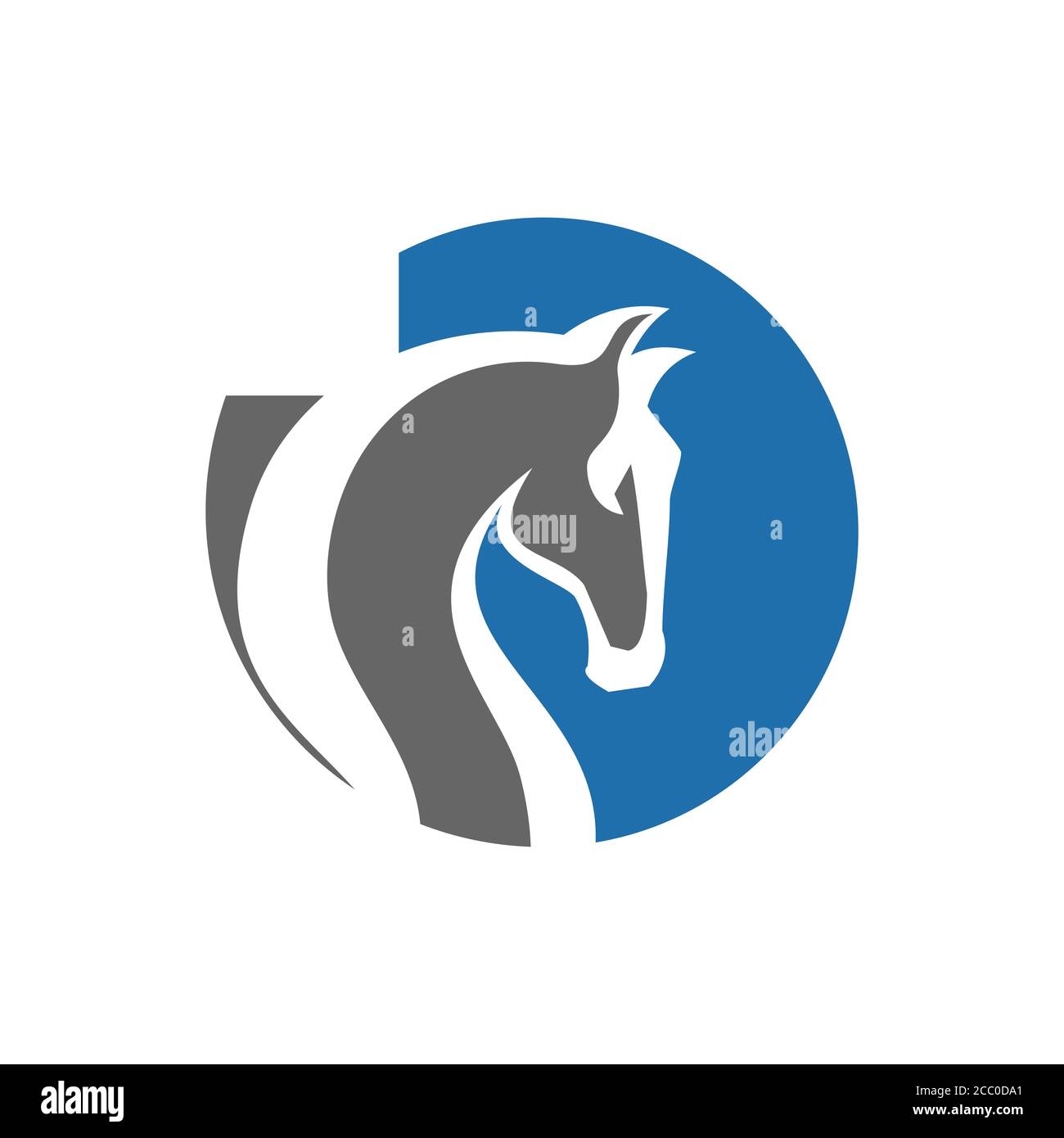 Testa di cavallo Logo di design orgoglio e simbolo di bellezza illustrazione vettoriale Illustrazione Vettoriale