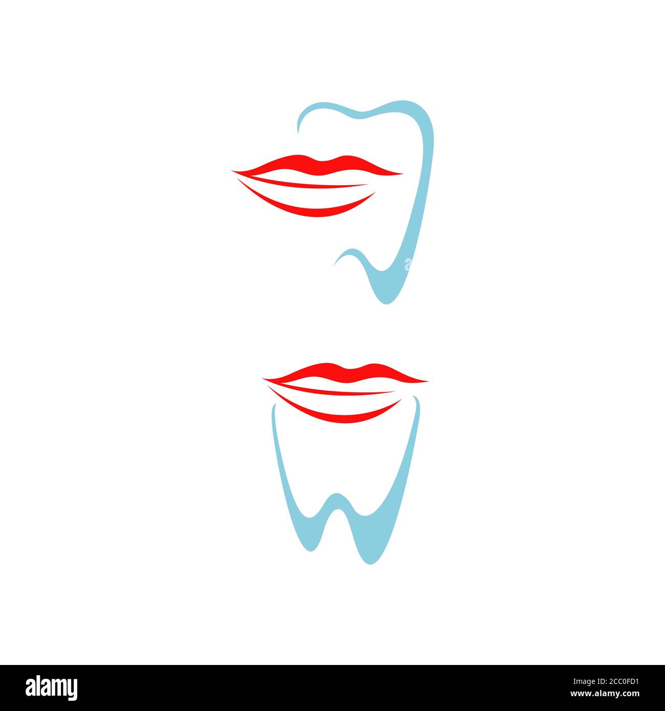 ortodonzia smile logo design vettore creativo bocca e dentale modello Illustrazione Vettoriale