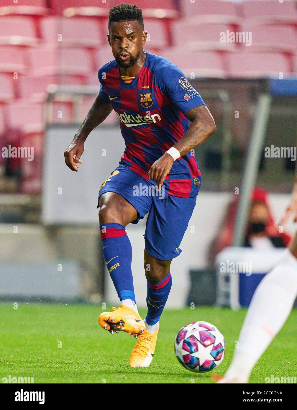 Firo Champions League 08/14/2020 1/4 quarto finale FC Bayern Monaco di Baviera, Monaco di Baviera - FC Barcellona 8: 2. Nelson SEMEDO, azione individuale fotografo: Peter Schatz/Pool/via/firosportphoto - LA NORMATIVA UEFA PROIBISCE QUALSIASI USO DI FOTOGRAFIE come SEQUENZE DI IMMAGINI e/o QUASI-VIDEO - News-Agenzie nazionali e internazionali FUORI uso editoriale si applicano SOLO i nostri termini e condizioni, che possono essere visualizzati su www .firosportphoto.de, §SOLO PER L'USO IN GERMANIA !!!!!! copyright by firo sportphoto: Coesfelder Str. 207 D-48249 Dulmen www.firosportphoto.de mail@firosportphoto.de dati del conto: (V olksb Foto Stock