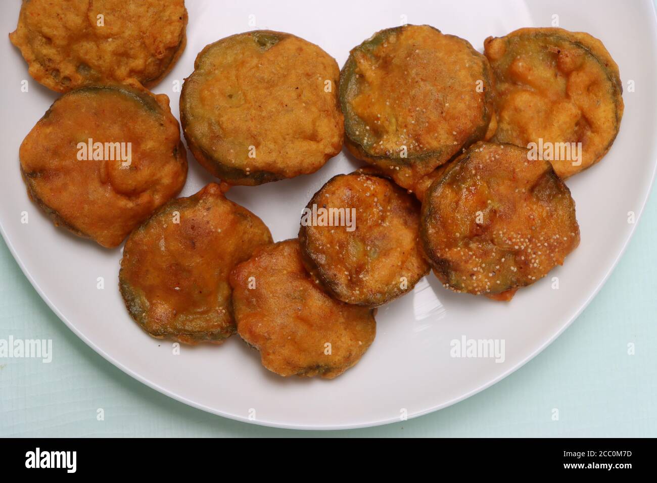 Frittelle di zucca o gilki ka pakora, cibo indiano Foto Stock