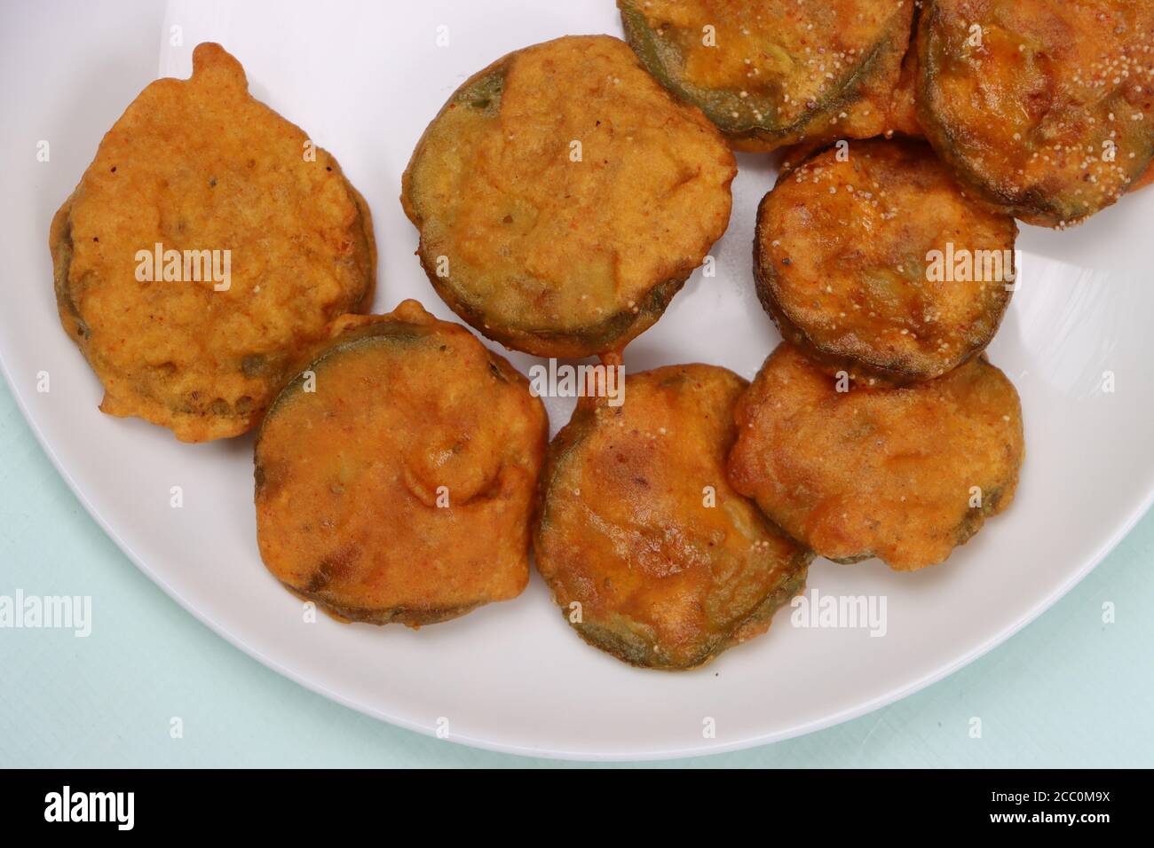 Frittelle di zucca o gilki ka pakora, cibo indiano Foto Stock