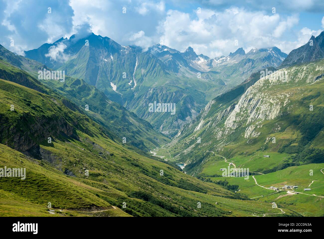 Ville des Glaciers, tappa del Tour de Mount Blanc, Francia Foto Stock