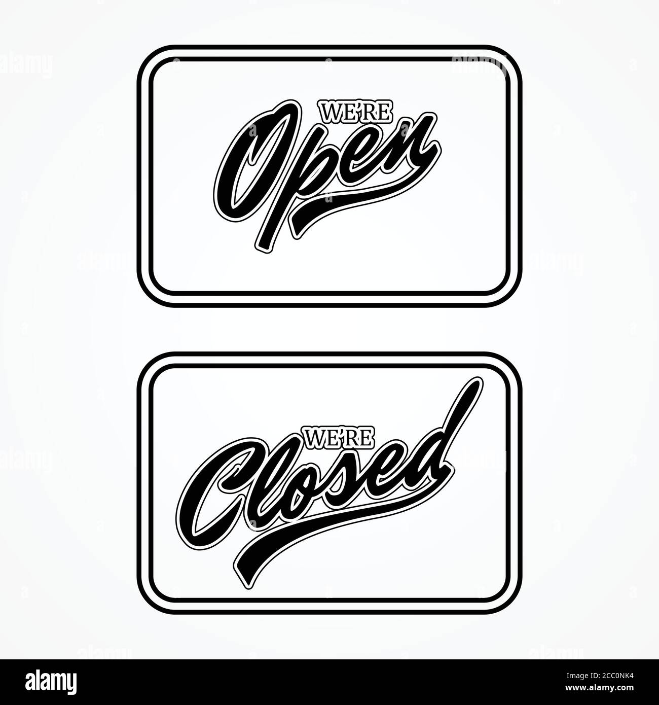 Lettera semplice icona della porta aperta e chiusa su sfondo bianco. Stile piatto icona della porta aperta e chiusa per il tuo migliore segno di business. Illustrazione vettoriale EPS Illustrazione Vettoriale