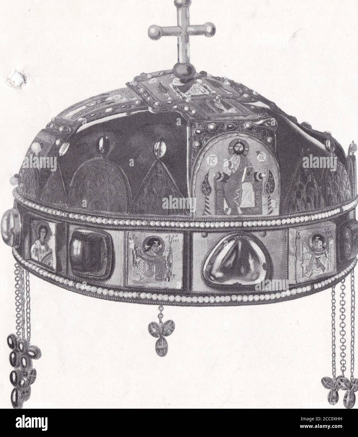 La Corona Ungherese, o Corona di Santo Stefano. Foto Stock