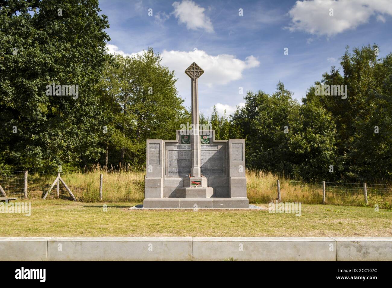 ZILLEBEKE, BELGIO - 15 agosto 2018: Zillebeke, Belgio, 2018 agosto: Monumento in memoria delle vittime della prima guerra mondiale Foto Stock