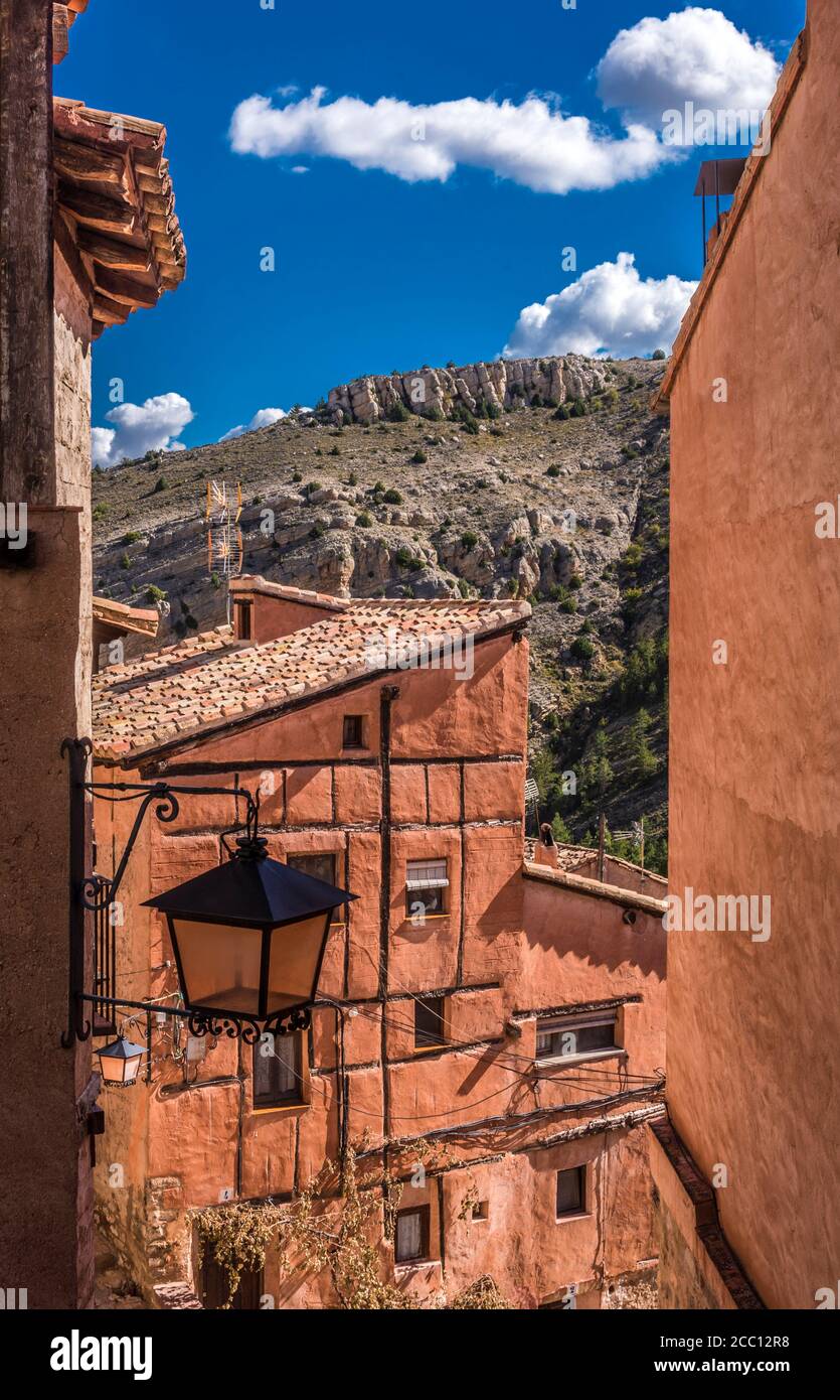 Spagna, Comunità autonoma di Aragona, Provincia di Teruel, Albarracin Vilage (Villaggio più bello della Spagna) Foto Stock