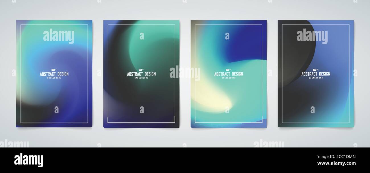 Disegno astratto di colore di maglia di ologramma blu e verde modello del set di brochure. Da utilizzare per annunci, poster, grafica, modello di disegno, stampa. Illustrazione Illustrazione Vettoriale