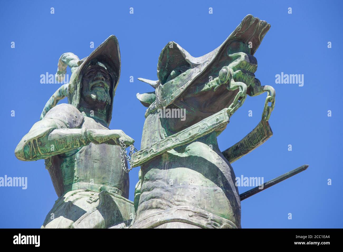 Statua equestre di Francisco Pizarro a Plaza Mayor di Trujillo, Spagna. Scolpito da Charles Cary Rumsey nel 1928 Foto Stock