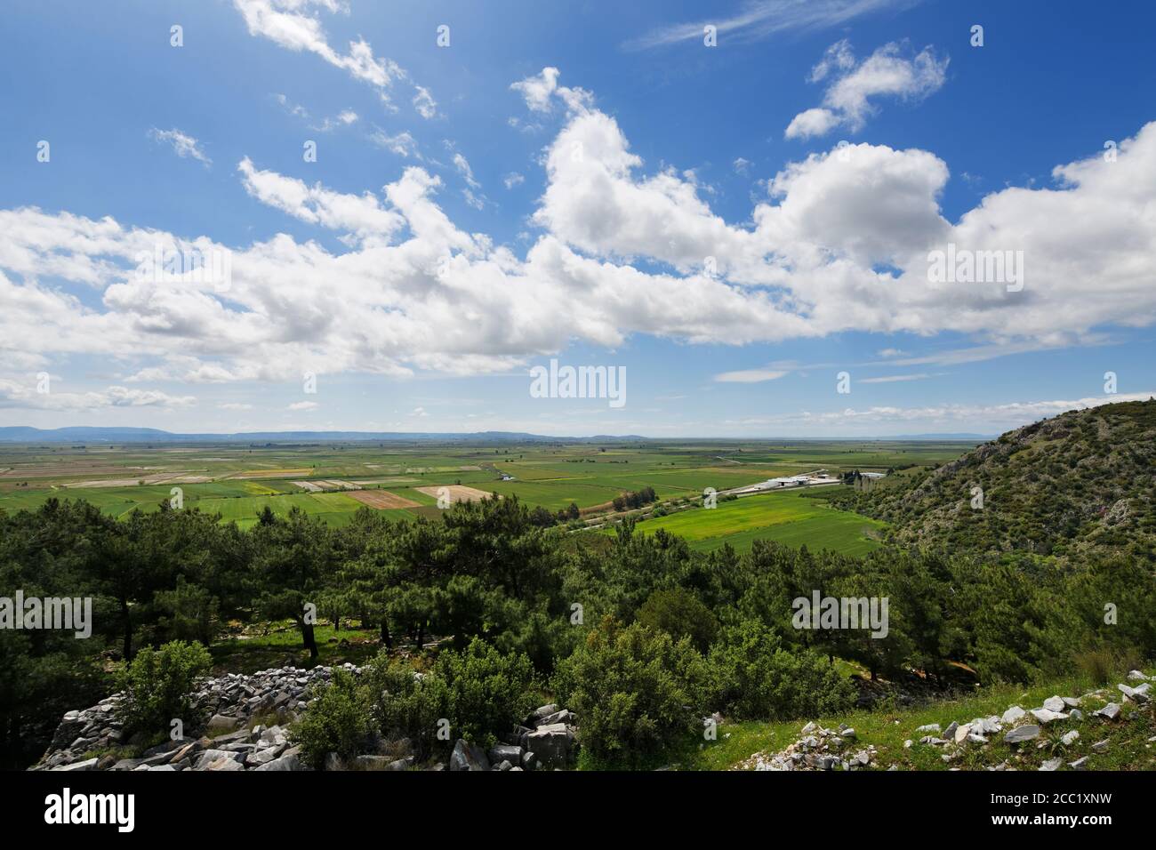 La Turchia, vista di Buyuk Menderes River Foto Stock