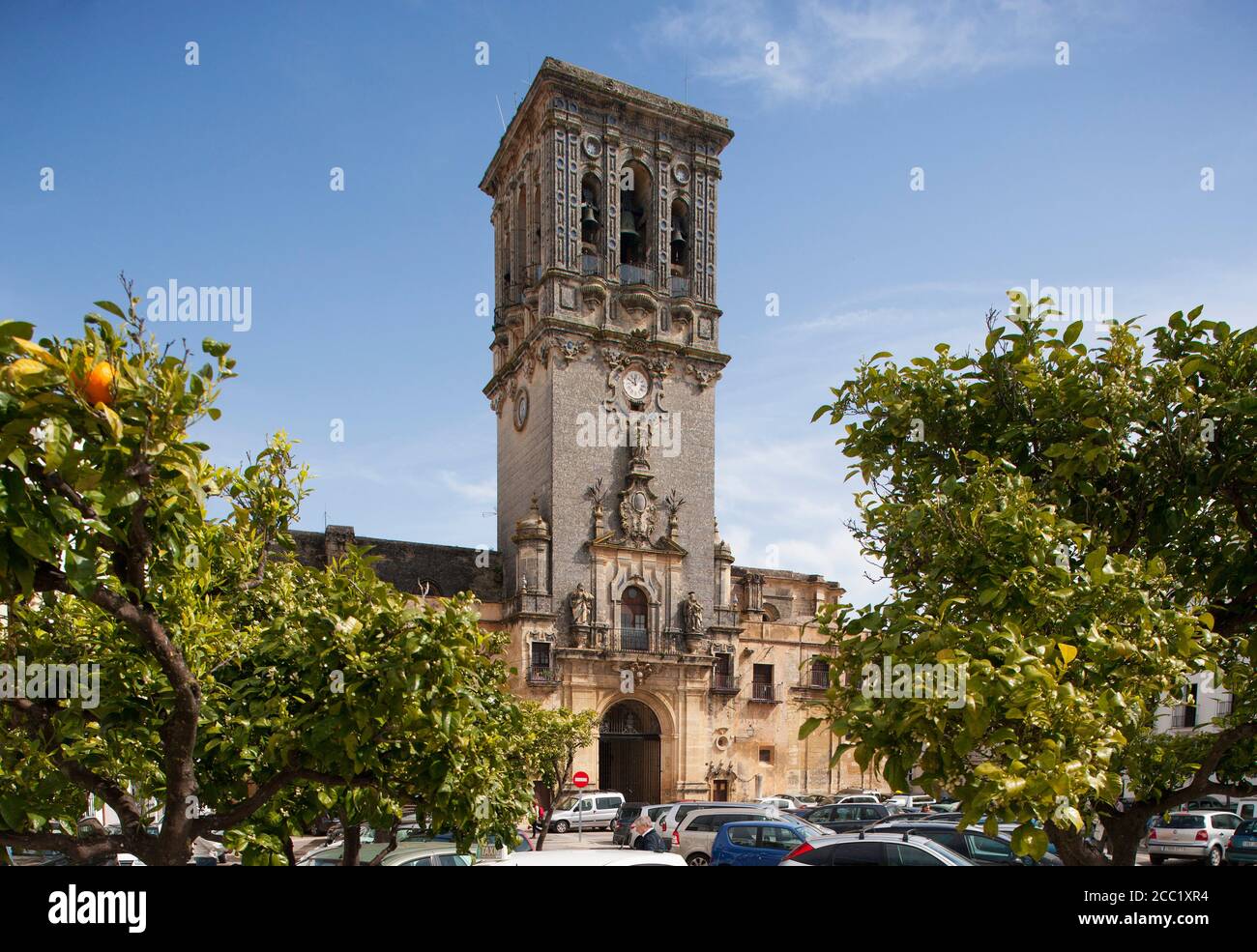 Spagna, Vista di Santa Maria de la Asuncion Foto Stock