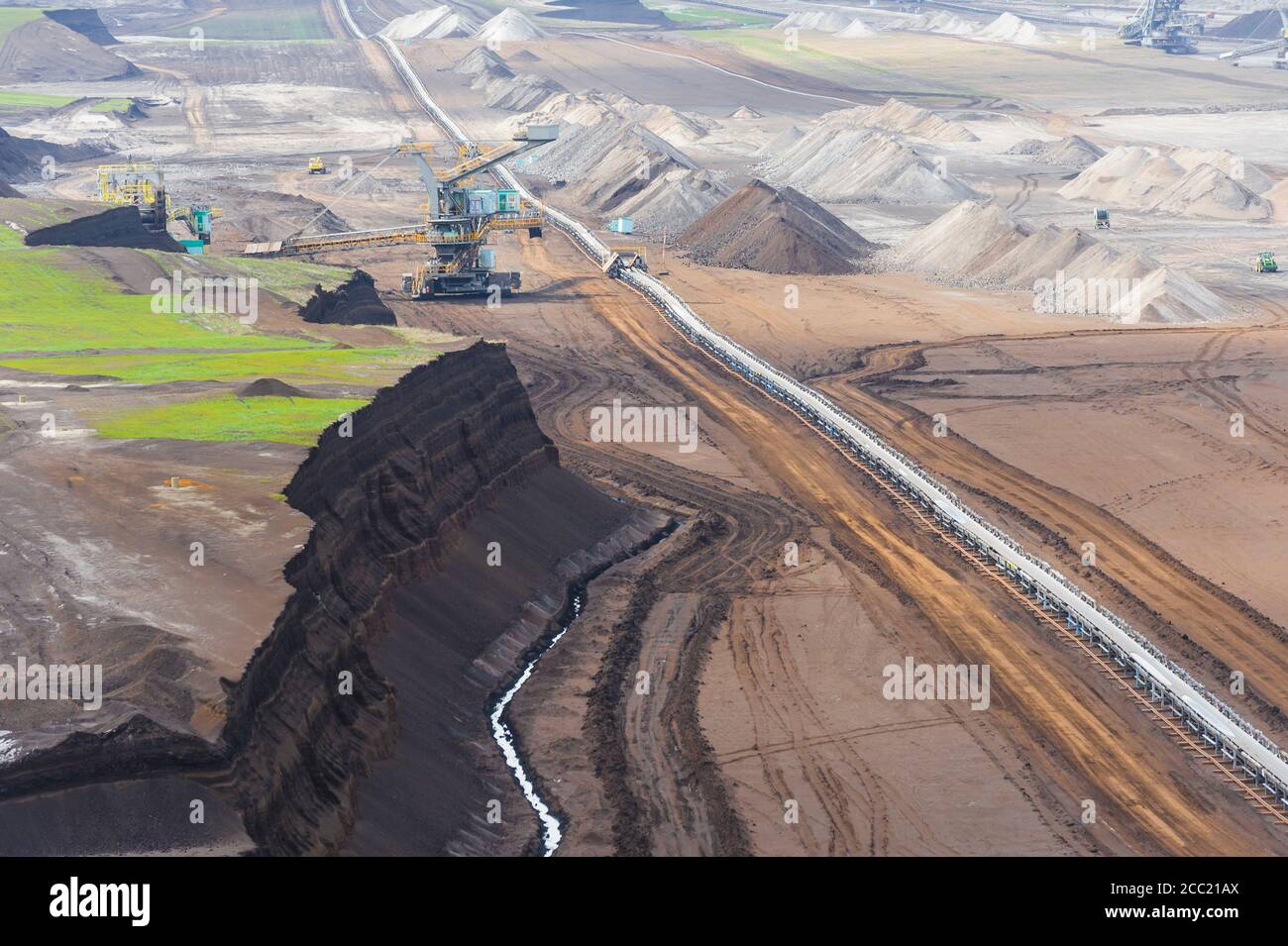 In Germania, in Sassonia, Marrone mineraria del carbone Foto Stock