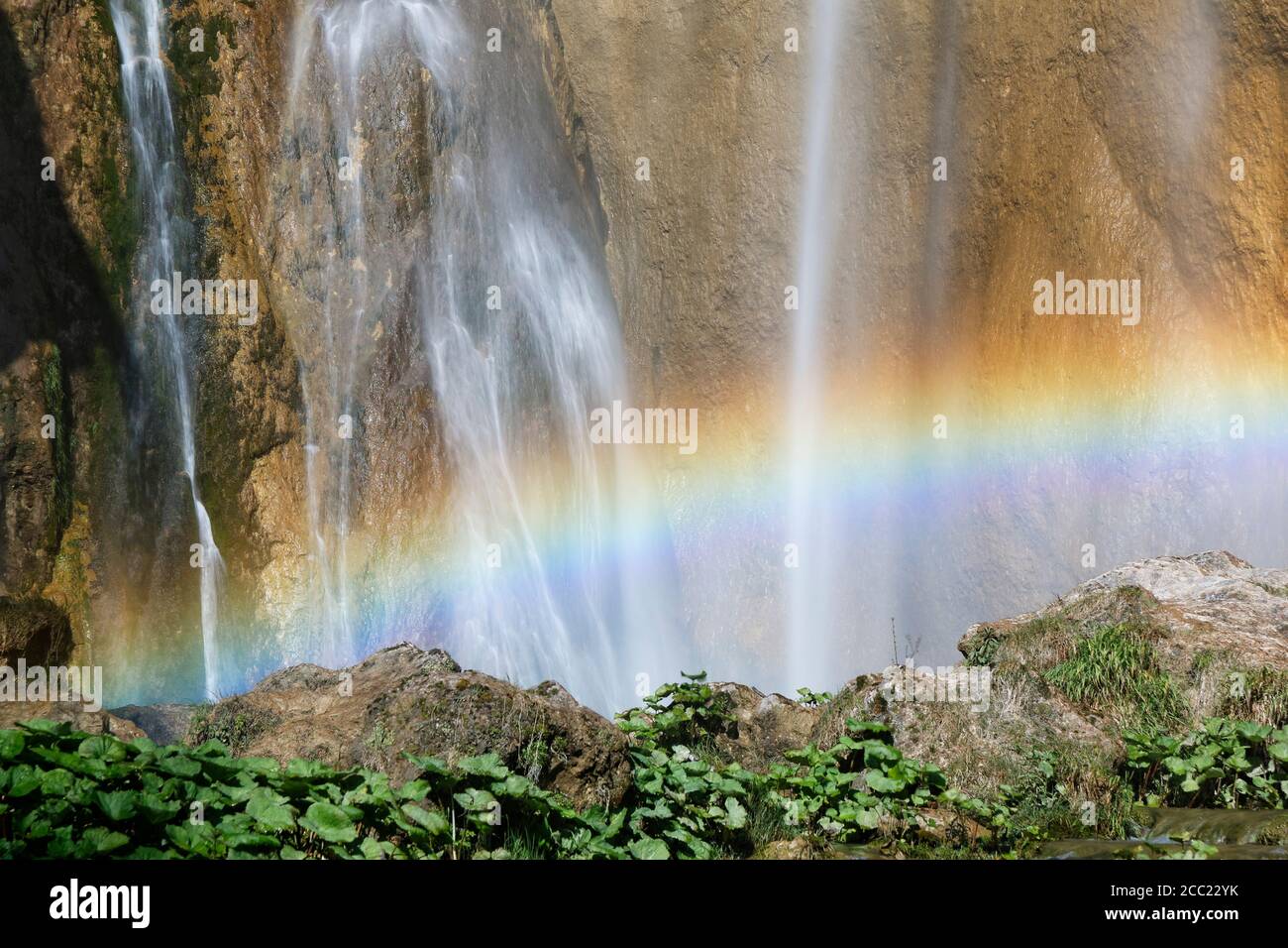 Croazia, Karlovac, iridata a Veliki Slap Foto Stock