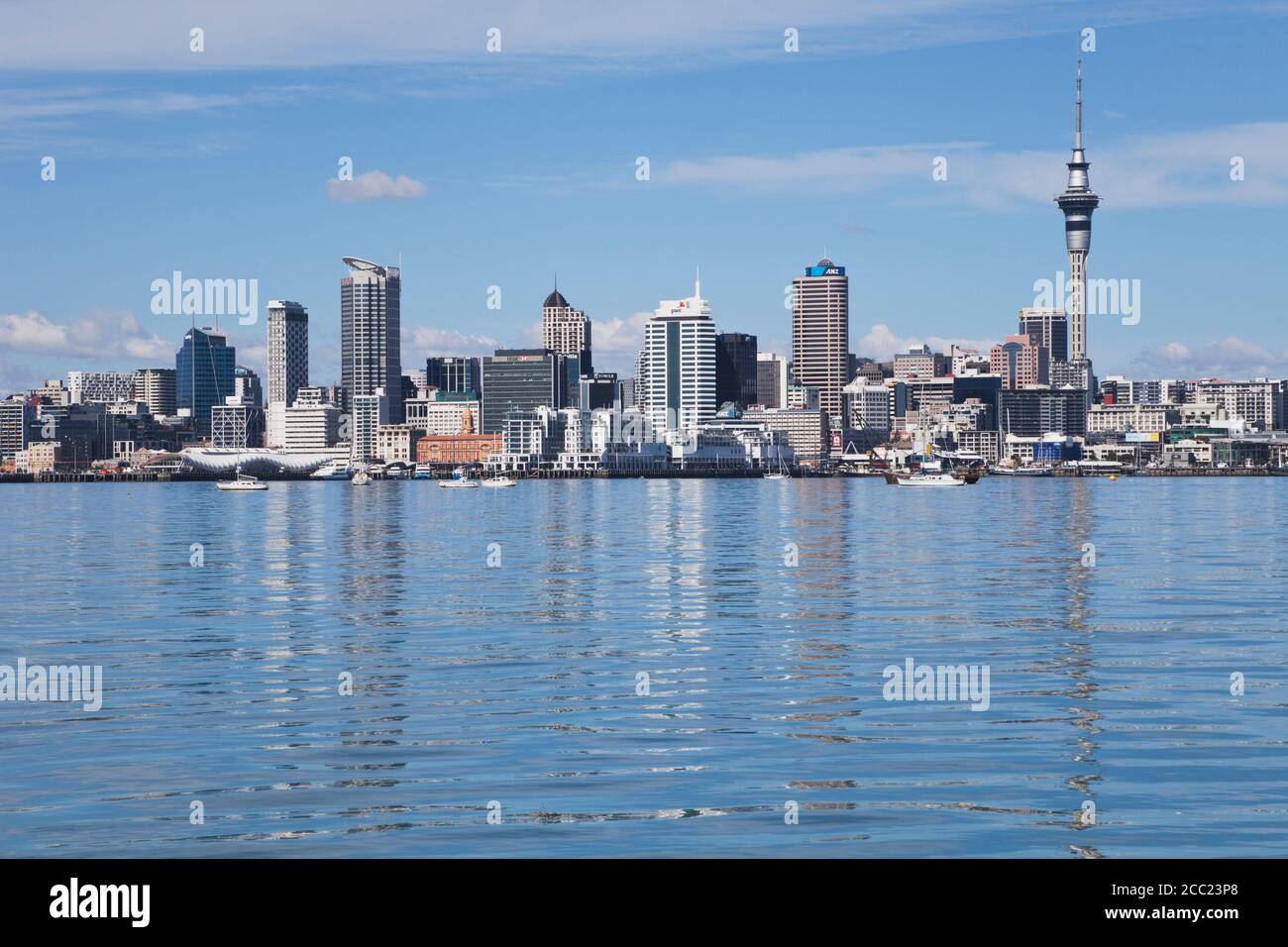Nuova Zelanda, vista sul porto di Waitemata Foto Stock