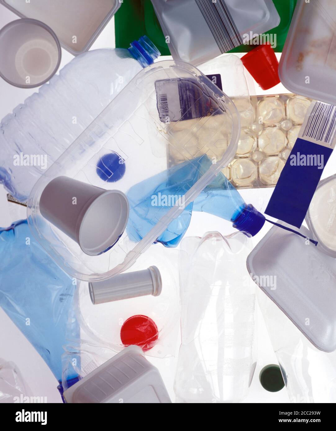 Vuoti in materiale plastico di imballaggio, close-up Foto Stock