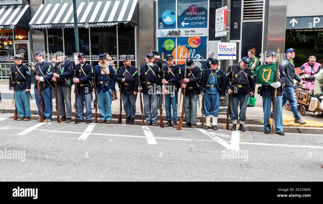 Saint Patrick's Day, parata, Philadelphia, PA, USA Foto Stock