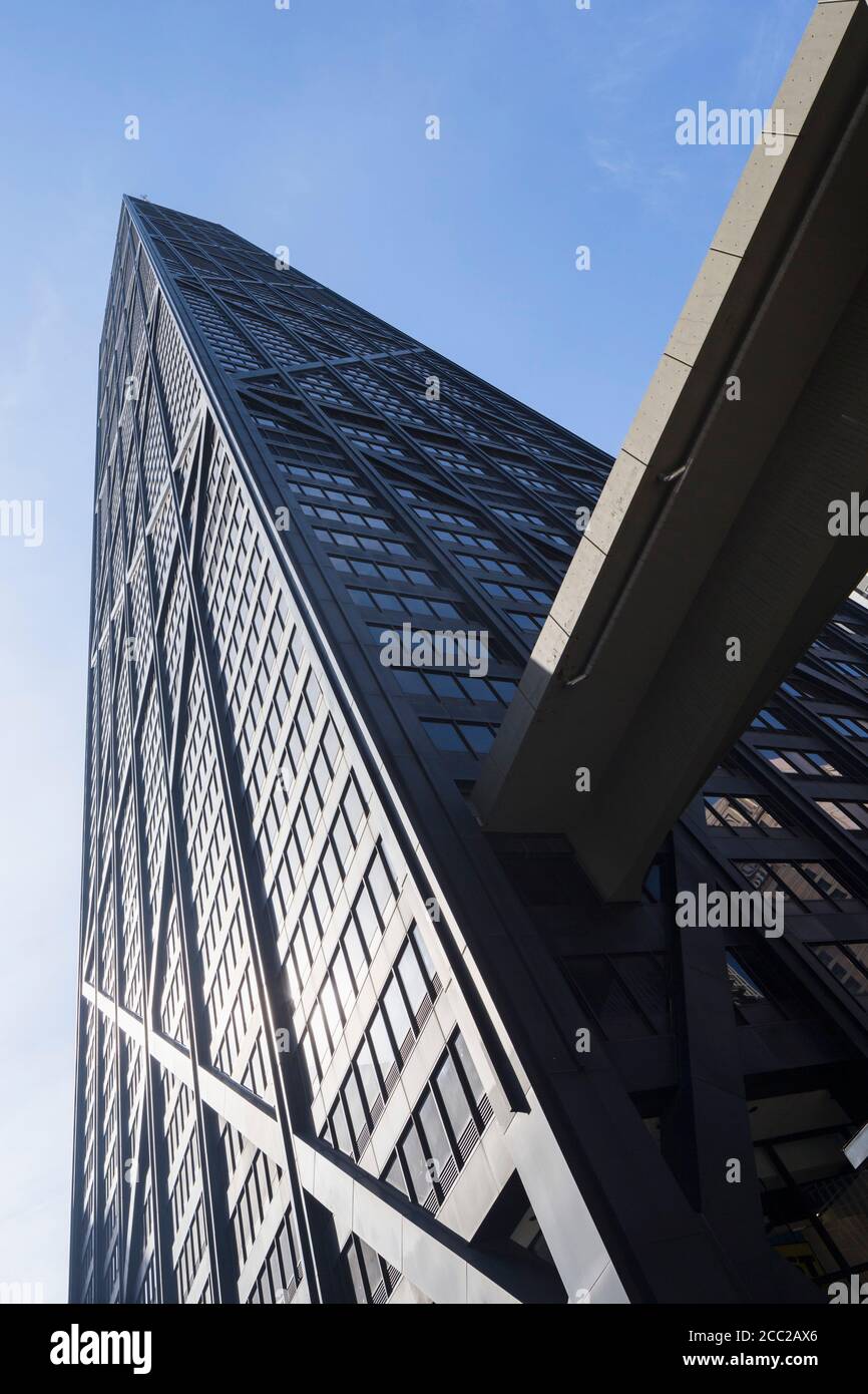 Stati Uniti, Illinois, Chicago, vista di Hancock Tower Foto Stock